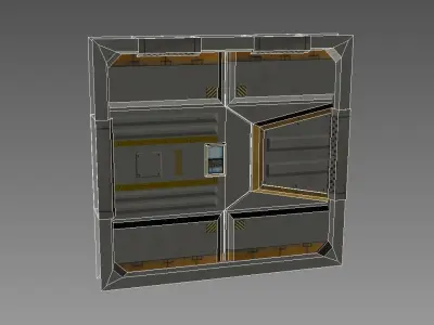 sci fi door Free low-poly 3D model buy