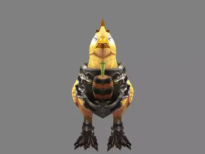 Mount - Dino Type 09 Low-poly 3D model