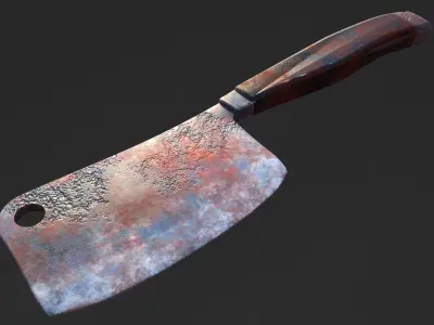 Bloody ax 3d model Low-poly 3D model