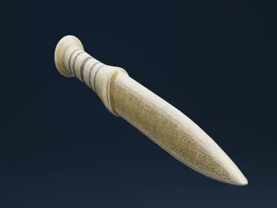 Golden Dagger Low-poly 3D model purchase