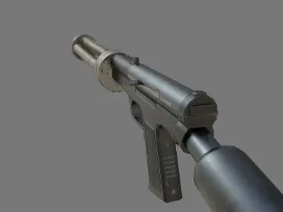 SMG-60 Minigun PBR Low-poly 3D model