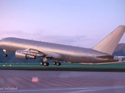 Boeing KC46 Pegasus Military Refueling Aircraft Rigged 3D model