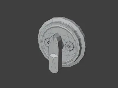 Door Lock Metal Low-poly 3D model