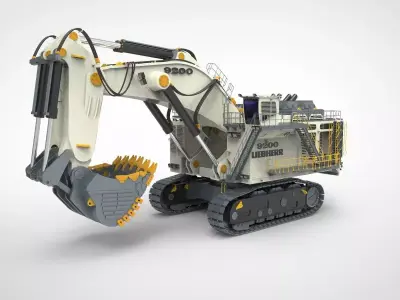 Liebherr R9200 Mining Excavator 3D model