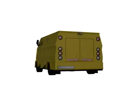 armored truck 3D model Textured