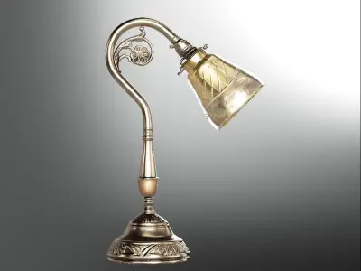 Antique Table Lamp 01 Low-poly 3D model