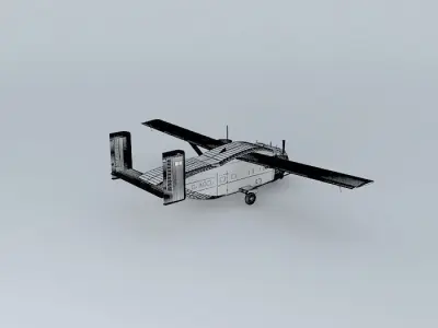SHORT Skyvan british FULL INTERIOR 3D model