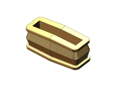 Tapered colonial fluted bracelet bead slider charm 3D print model
