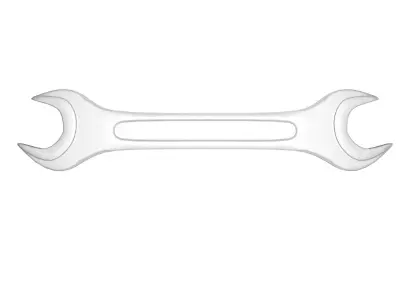 Wrench Free low-poly 3D model