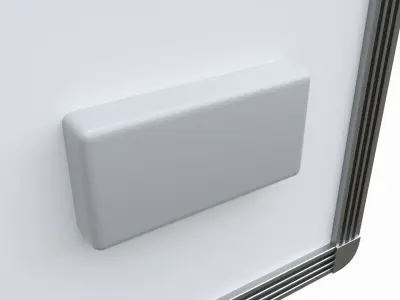 Magnetic dry erase white board 3D model