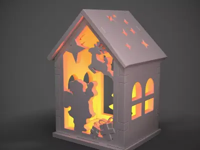 toy Christmas house 3D print model purchase