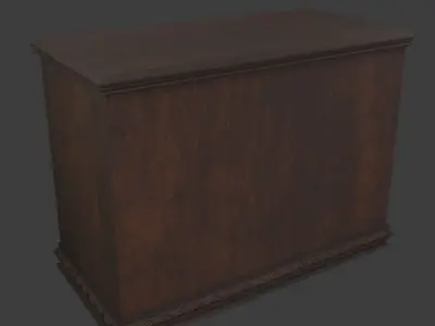 Old chest of drawers Free low-poly 3D model
