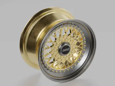 BBS Wheel Low-poly 3D model