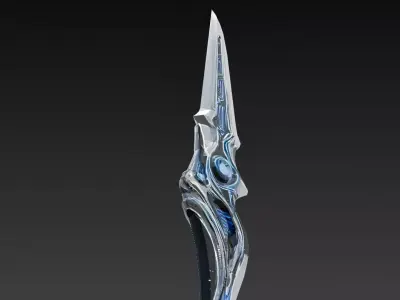 Cartoon Cyber Spear PBR 3D Model Low-poly 3D model