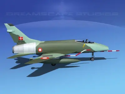 North American F-100D Super Sabre Denmark 3D model