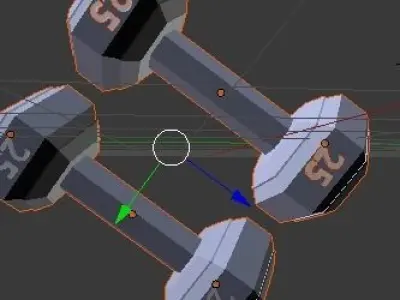Dumbbells two 3D model buy