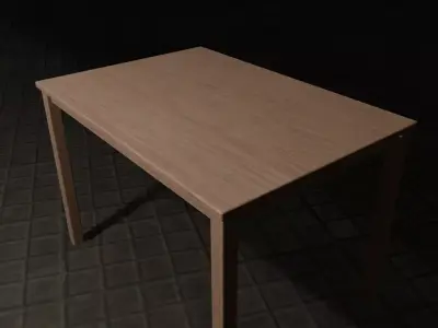 Japanese Antique Table 3D Model Free low-poly 3D model
