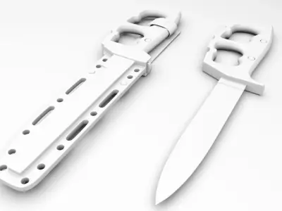 Combat Knife Free 3D model