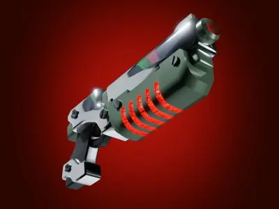 Sci-fi guns Model pack Low-poly 3D model Low-poly 3D model