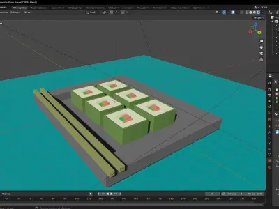 Plate of sushi Low-poly 3D model