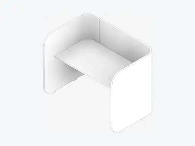 Booth - Simplicity - Type 1 - Medium Low-poly 3D model