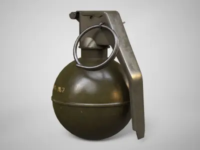 M67 Hand Grenade AAA Game Ready Low-poly 3D model