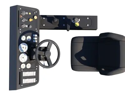 Truck Console  3D Model 3D model