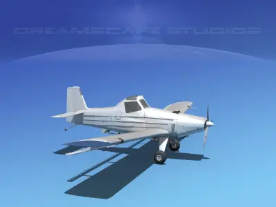 EMB-202 Cropduster Bare Metal 3D model
