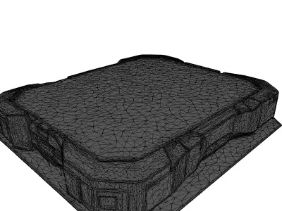 Futuristic Data Pad with Cracked Screen 3D model