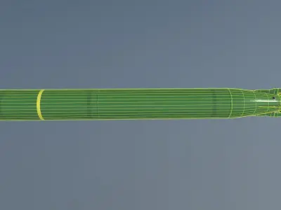MK-48 ADCAP Torpedo Low-poly 3D model