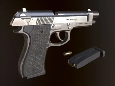 Beretta M9 Low-poly 3D model purchase