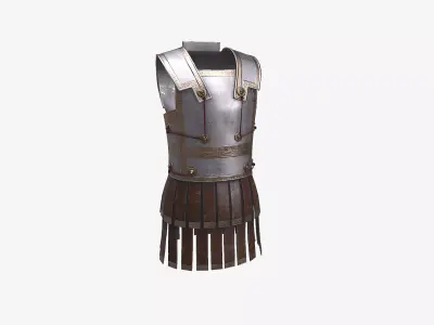 Ancient Armor PhillipsCuirass 3D Model Game Ready PBR Low Poly Low-poly 3D model