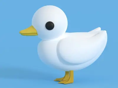 Cartoon Duck 3D model buy