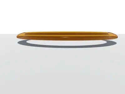 Big Angel Halo Ring Golden Low-poly 3D model