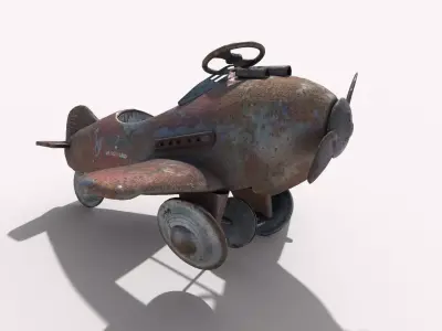 Old Pedal Car 3D model
