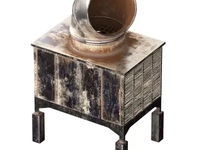 Rooftop Unit Low-poly 3D model buy