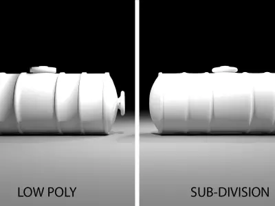 Steel Water Tank 5 3D model