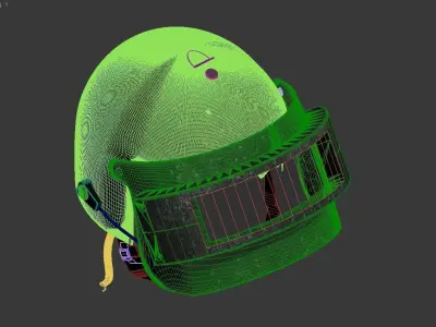 3D model of a helmet with a visor 3D model