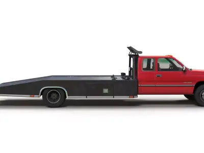 Dodge Ram 3500 Ramp truck Low-poly 3D model
