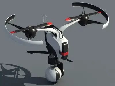 Dual-axis Drone UAV Aircraft 3D model