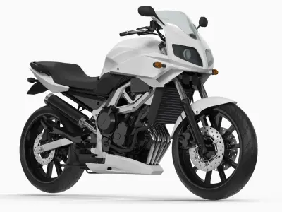 Sportbike White 3D model