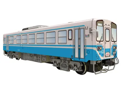 JR Shikoku Japanese Train 32 Kiha Diesel Locomotive 3D model