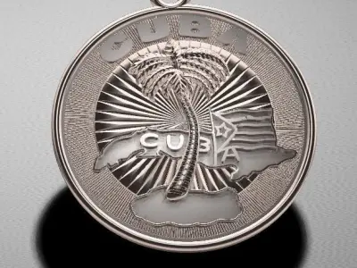 medal cuba 3D print model