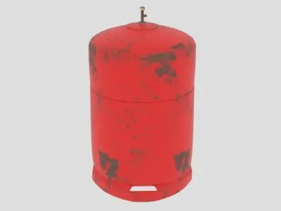 Rusty Gas cylinder 3D model