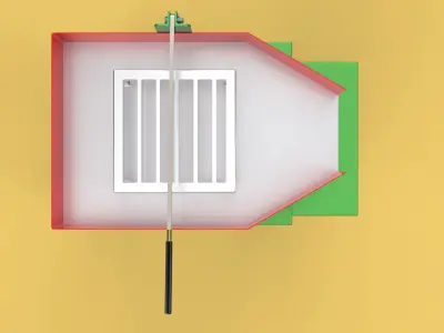 TABLE LEVER HANDLE COCONUT PEELER TOOL SPLITTER CUTTER DIVIDER 3D model