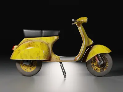 Abandoned Scooter 3d Model by Nikdox 3D model