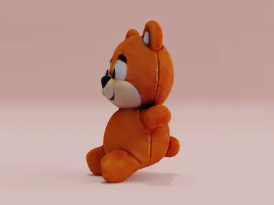 Teddy Bear Plush Toy Low-poly 3D model