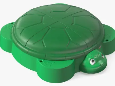 Little Tikes Turtle Sandbox with Covered Shell Green 3D model