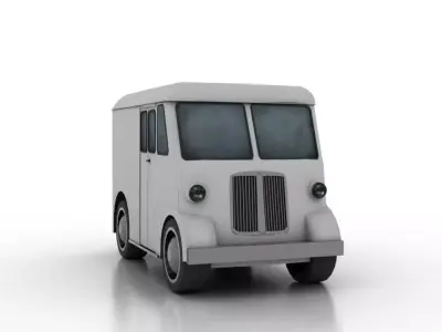 Marmon-Herrington Delivery-Van 1946 Low-poly 3D model