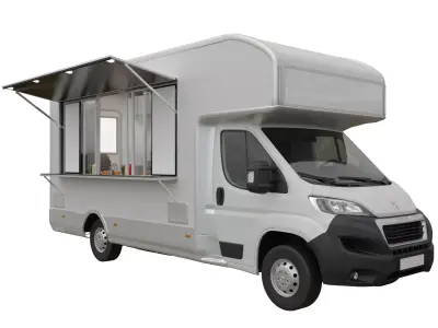 Food Truck New Peugeot Boxter  3D model